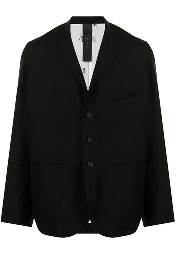 The Viridi-Anne linen broad jacket - Nero