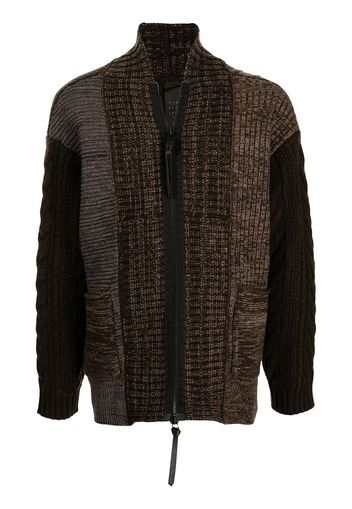 The Viridi-Anne Cardigan con zip Fragment - Marrone