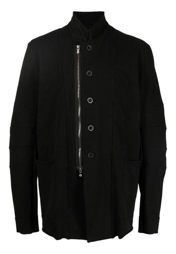 The Viridi-Anne Blazer sartoriale con zip - Nero