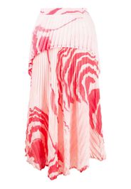 printed pleated skirt