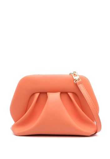 Themoirè ruched clutch bag - Arancione