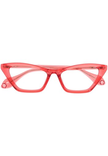 Theo Eyewear cat-eye frame glasses - Rosso