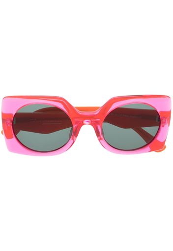 Theo Eyewear oversized translucent sunglasses - Arancione
