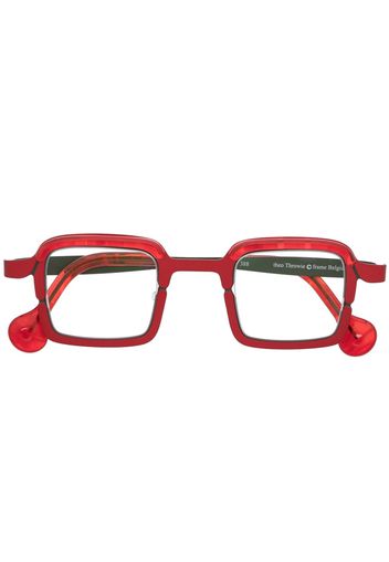 Theo Eyewear square-frame glasses - Rosso