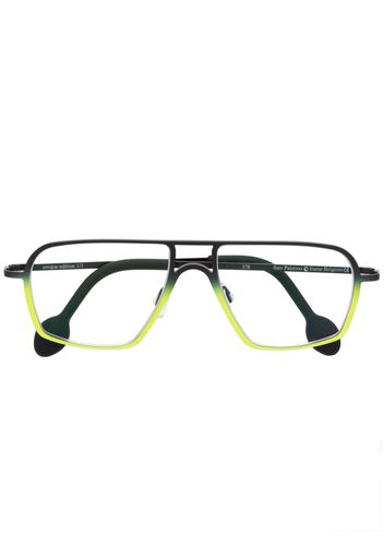 Theo Eyewear Palatino 378 ombré aviator-frame glasses - Nero