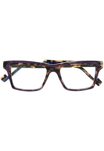 Theo Eyewear Rebus 10 tortoiseshell rectangle-frame glasses - Marrone