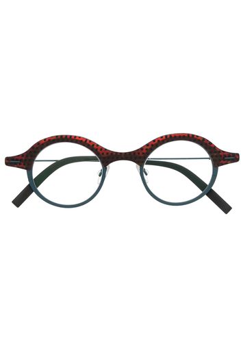 Theo Eyewear Trufo 12 club-round glasses - Marrone