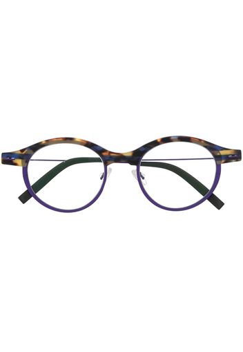 Theo Eyewear Ovy tortoiseshell round-frame glasses - Viola