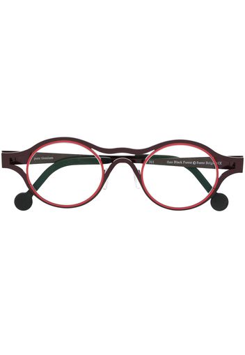 Theo Eyewear round-frame glasses - Rosso