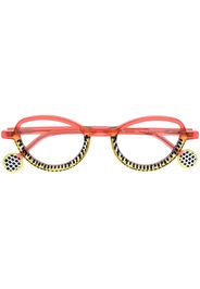Theo Eyewear Swing 14 oval-frame glasses - Rosso