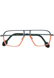 Theo Eyewear pilot-frame straight-arm glasses - Blu