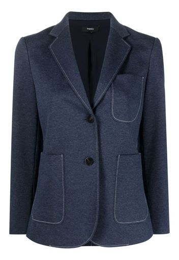 Theory single-breasted blazer - Blu