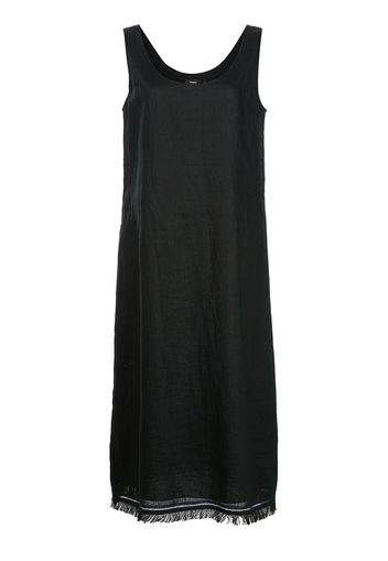 Theory linen frayed-hem dress - Nero