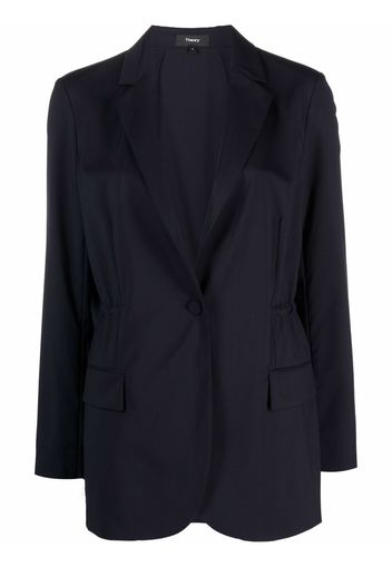 Theory single-breasted wool blazer - Blu