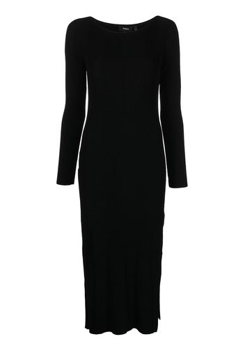 Theory ribbed midi dress - Nero