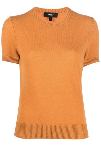 Theory short-sleeved cashmere knitted top - Arancione