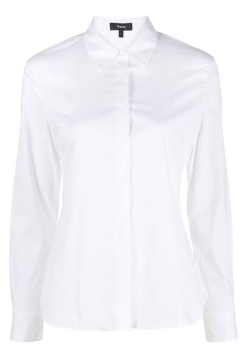 Theory concealed placket shirt - Bianco