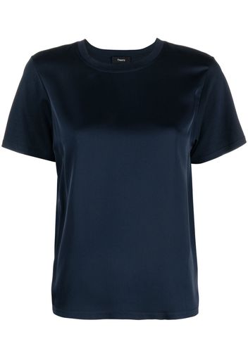 Theory short-sleeve silk-blend T-shirt - Blu