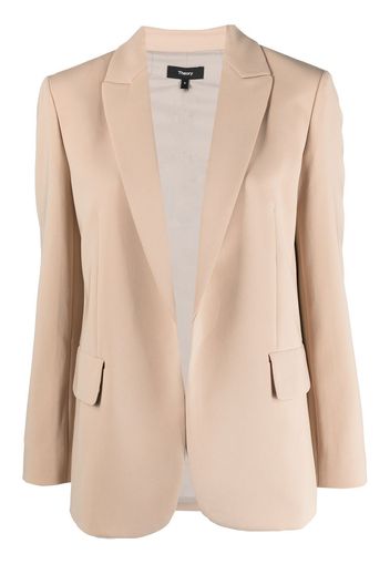 Theory single-breasted crepe blazer - Toni neutri