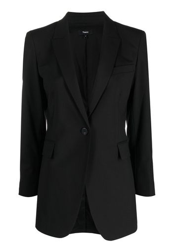 Theory long-line single-breasted button blazer - Nero