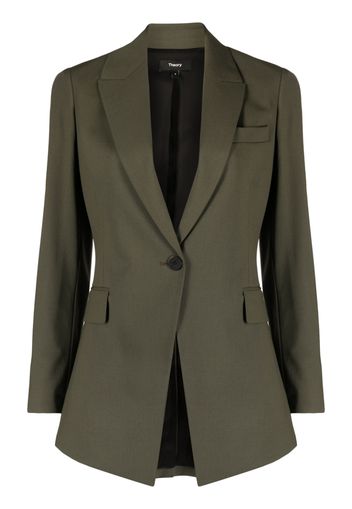 Theory single-breasted wool blazer - Verde