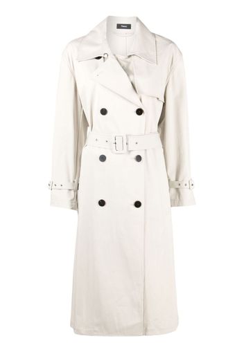 Theory double-breasted belted trench coat - Grigio