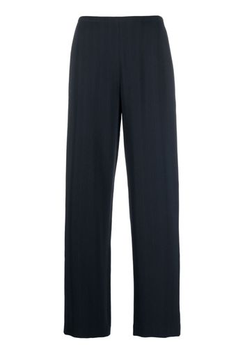 Theory ruched crepe straight-leg trousers - Blu