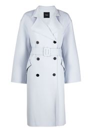 THEORY double-breasted belted coat - Blu