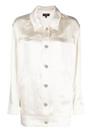 Theory crinkled-finish button-up jacket - Toni neutri