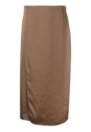 Theory wrap midi skirt - Marrone