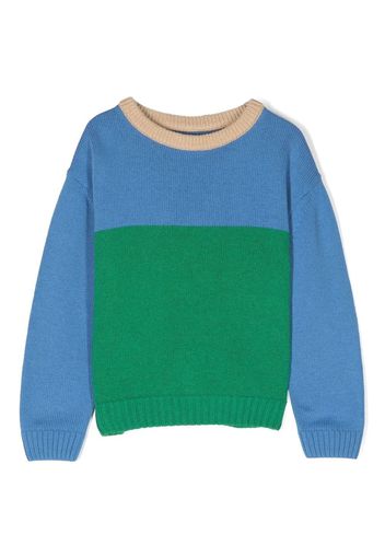 There Was One Kids Felpa con design color-block - Verde