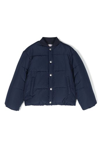 There Was One Kids logo-print padded jacket - Nero