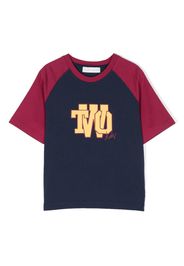 There Was One Kids logo-print cotton T-shirt - Blu