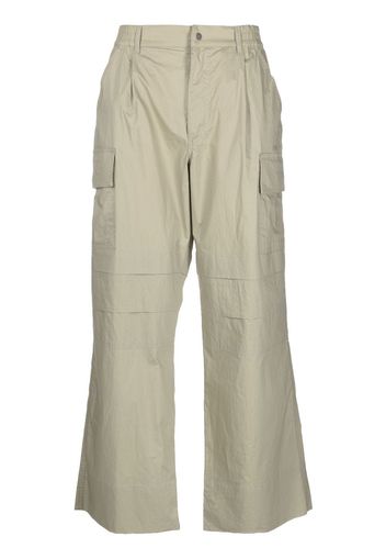 There Was One wide-leg cotton cargo trousers - Toni neutri