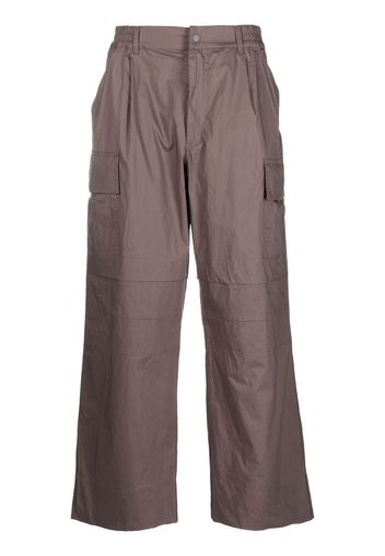 There Was One wide-leg cotton cargo trousers - Marrone