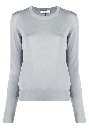 There Was One crew-neck silk-blend jumper - Grigio