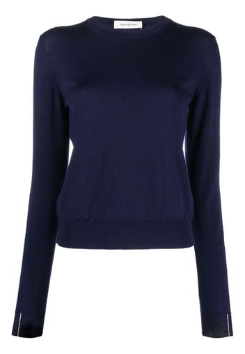 There Was One stripe-detail virgin wool jumper - Blu