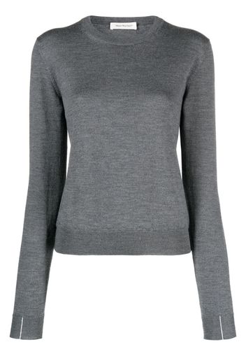 There Was One stripe-detail virgin wool jumper - Grigio