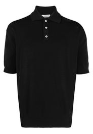 There Was One short-sleeve knitted polo shirt - Nero