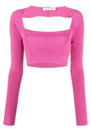 There Was One cut-out knitted cropped top - Rosa