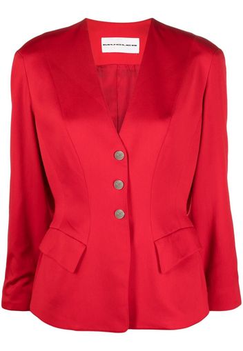 Thierry Mugler Pre-Owned Blazer con scollo a V - Rosso