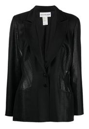 Thierry Mugler Pre-Owned Blazer con revers a lancia - Nero