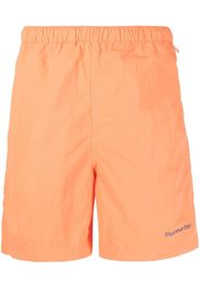 This Is Never That embroidered-logo detail shorts - Arancione