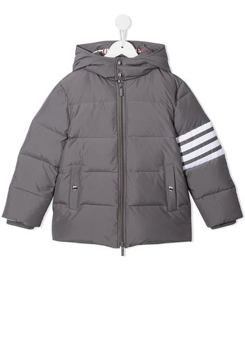 Thom Browne Kids Parka con cappuccio - Grigio