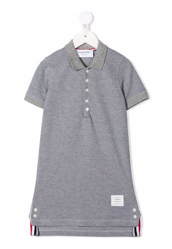 Thom Browne Kids Abito polo con applicazione - Grigio