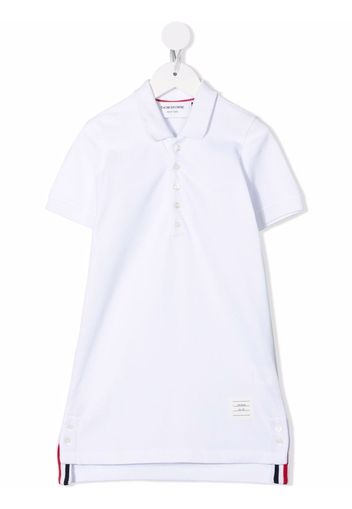 Thom Browne Kids Abito modello polo a maniche corte - Bianco