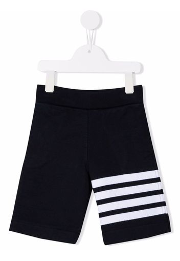 Thom Browne Kids Shorts sportivi con dettaglio a righe - Blu