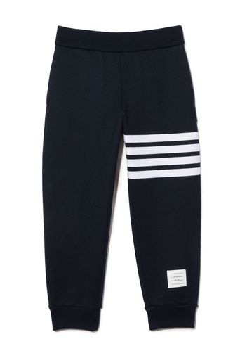 Thom Browne Kids 4-Bar Stripe cotton track pants - Blu