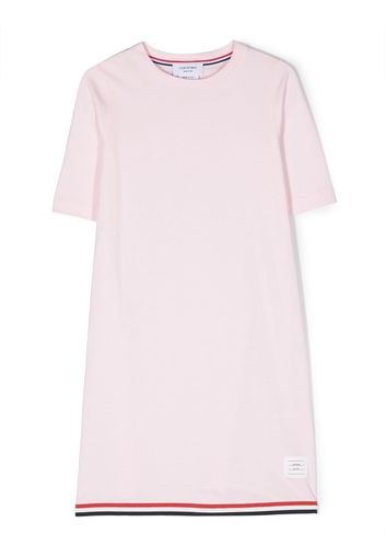 Thom Browne Kids stripe-detail cotton T-shirt dress - Rosa