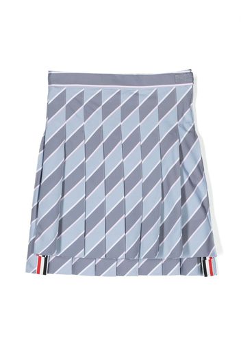 Thom Browne Kids striped pleated skirt - Grigio